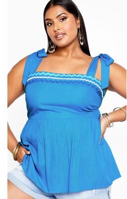 Plus Size Women's Paradiso Top - ice blue by City Chic in Blue (Size 18 W)