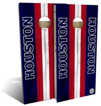 Skip's Garage Houston Football Outdoor Cornhole Board Set