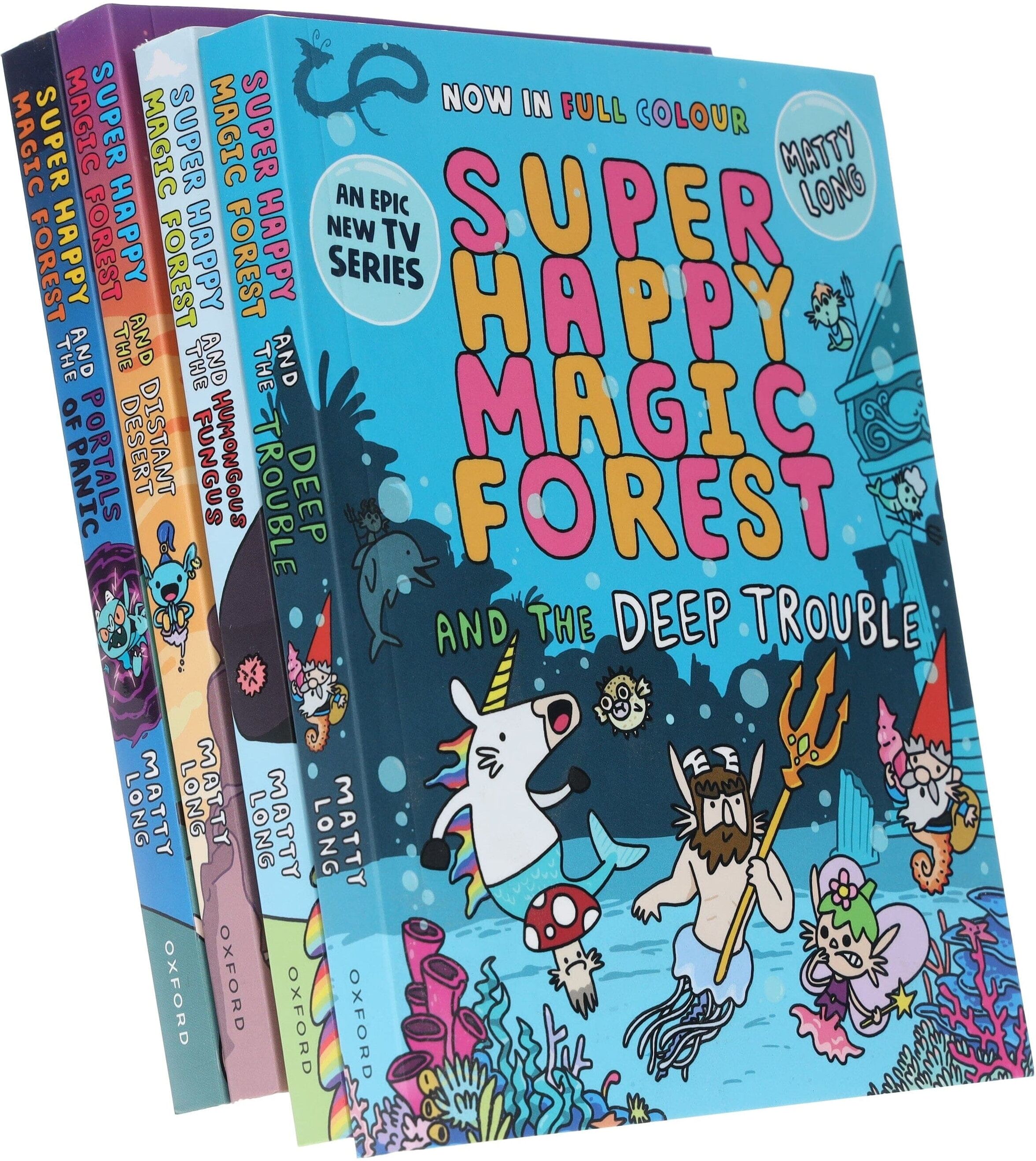 Super Happy Magic Forest Series by Matty Long: Colour illustrated 4 Books Collection Set - Ages 6+ - Paperback Oxford University Press