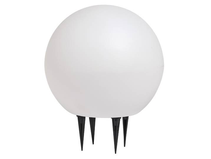 LEDVANCE ENDURA HYBRID BALL Außenleuchte, Hybridleuchte, 2W, 180lm, warmweiße Lichtfarbe, 3.000K Farbtemperatur, weiß, Kunststoff, IP44 & IP67 Schutzklasse, Solar- & Stromnetzbetrieb
