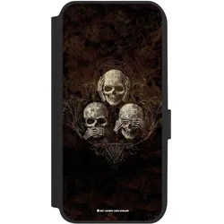 Nivocase Klapphülle für Samsung Galaxy A14 5G Handyhülle aus Kunst Leder NIVOflip schwarz Art Gothic (Samsung Galaxy A14 5G), Smartphone Hülle, Schwarz
