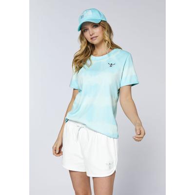 T-Shirt CHIEMSEE, Damen, Gr. XS (32), tropical breeze, 100% Baumwolle, Rundhals, Shirts T-Shirt