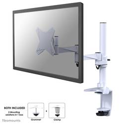 Neomounts FPMA-D1330WHITE Monitor-Tischhalterung 1 Display(s) 25,4 cm (10) - 76,2 cm (30) Weiß Höhenverstellbar, Neigbar, Schwenkbar, Rotierbar