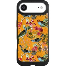Nivocase Hülle für Apple iPhone Air Handyhülle NIVOcore Case Schwarz Blumen Dschungel Vogel (Apple iPhone Air), Smartphone Hülle, Schwarz