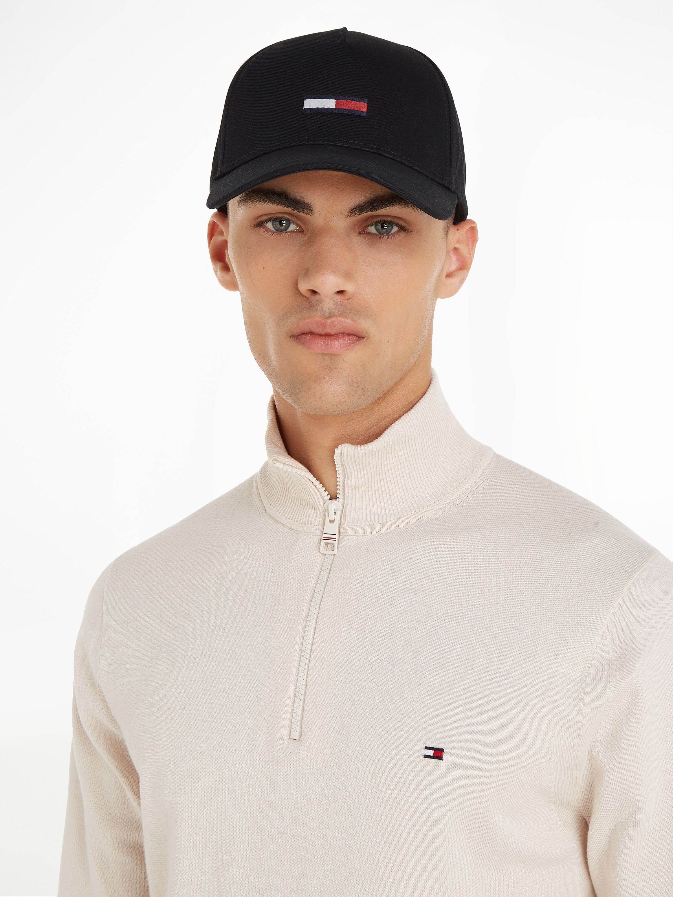 Baseball Cap TOMMY HILFIGER, Herren, schwarz, Baumwolle, Caps