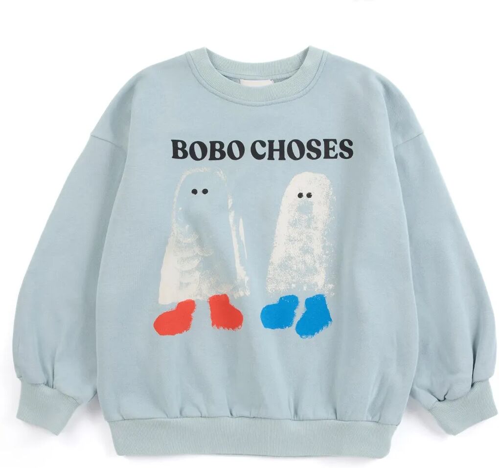 Bobo Choses Sweat Fantômes Bobo Choses Coton Bio Bleu ciel 2/3 ans