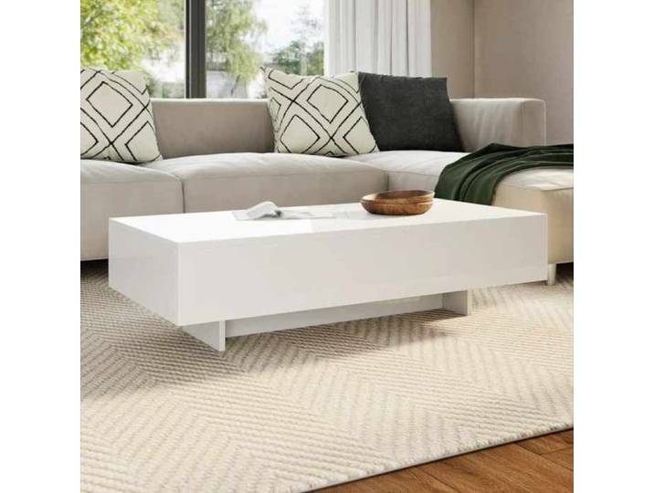 SALE 2026  Table à café Blanche - Table basse Blanche brillant PRO641481672