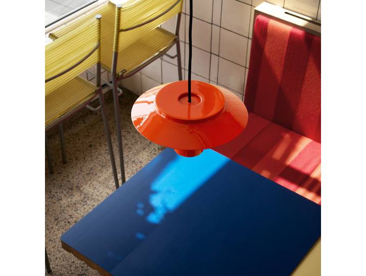 Suspension Lille 24, orange, aluminium, Ø 24 cm - Pholc - Cuisine - Design - À ampoule unique