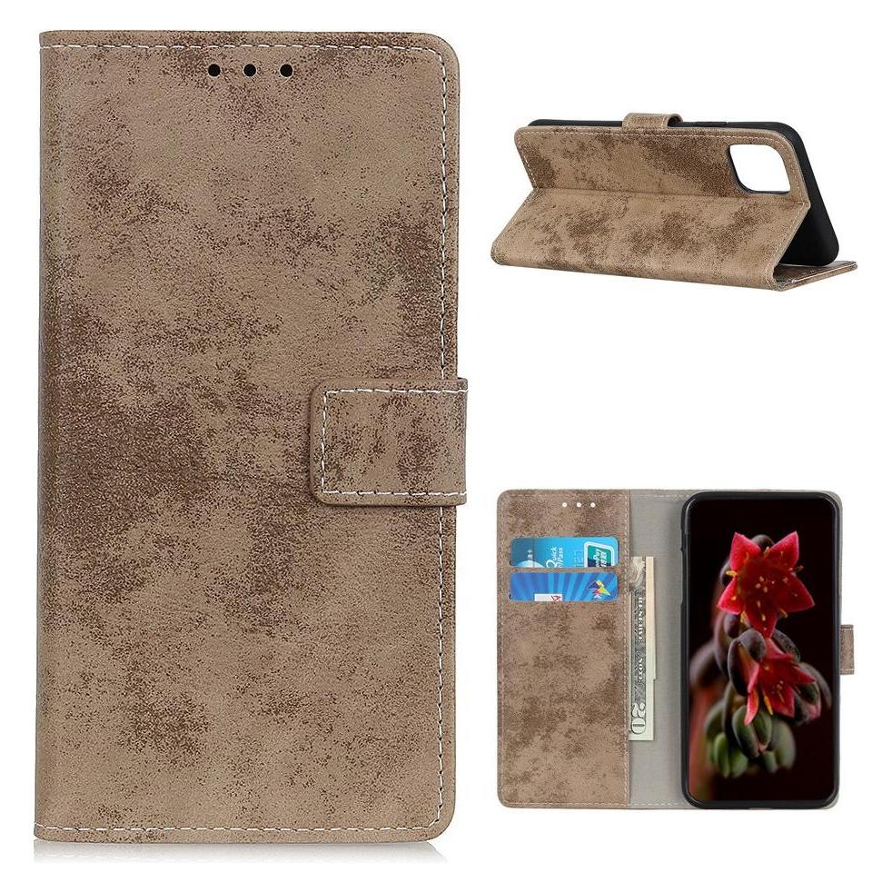 Cover-Discount Xiaomi Mi 11 - Vintage Etui Wildleder Optik khaki (Xiaomi Mi 11) (101909432D)