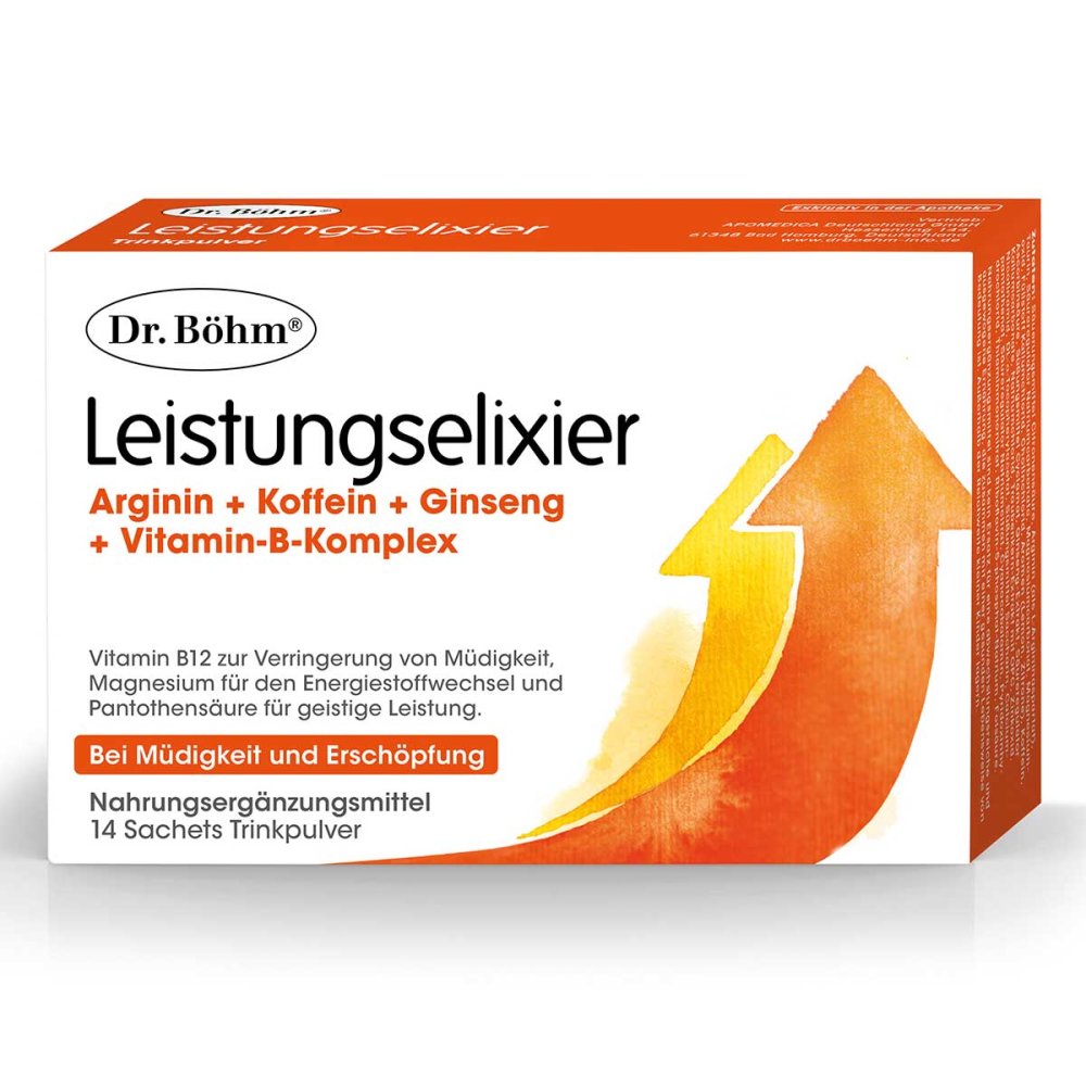 Apomedica Pharmazeutische Produkte GmbH Dr. Böhm Leistungs-Elixier Brausegranulat 13164542