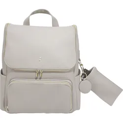Stackers Luxury Rucksack mit Spiegel, Schlüsselanhänger, Kartenetui und Brillenetui, taupe, 5-teilig