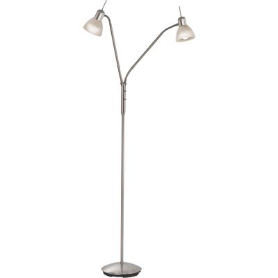 NOWA LED Stehlampe "DAYTONA", silber (nickel matt), 4 Stk., Leuchten, Stehleuchte, beweglich, alabaster Optik, Wohnzimmer, Flur, LED Stehlampe