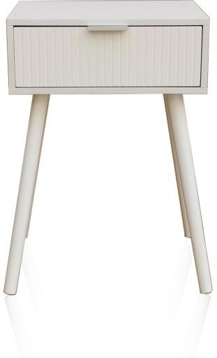 duehome Mesita de noche de 1 cajón 40x30 cm Sanda - Blanco