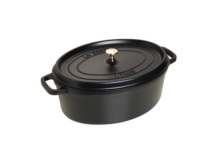 STAUB Staub La Cocotte ovaler Topf Gusseisen 8 L Schwarz