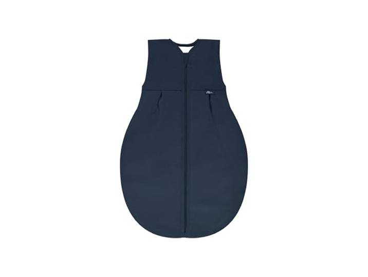 Alvi 4-Season Mull-Schlafsack Poseidon - Blau 80cm Baby Schlafsack für Sommer und Winter mit 2.0 TOG und leichter Füllung für angenehmen Schlafkomfort