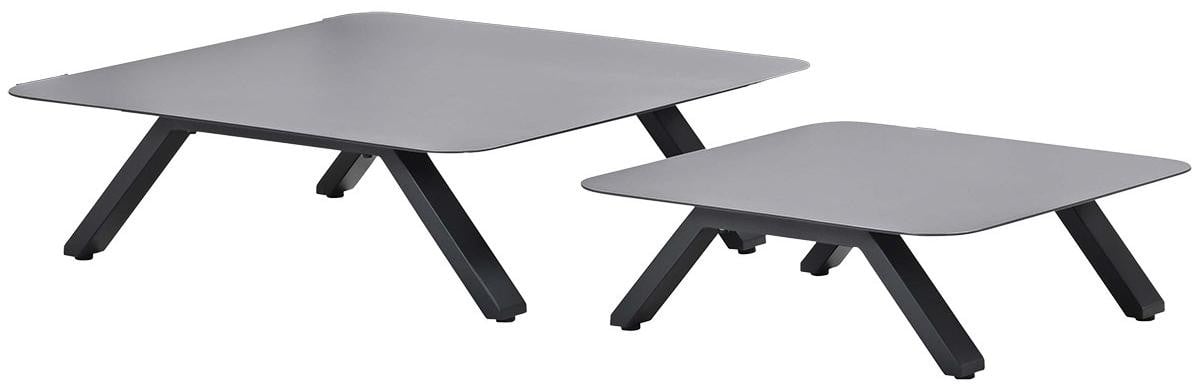 Garden Impressions Realdo set van 2 lounge tuintafels - carbon black