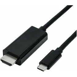 Roline USB Typ C — HDMI (Typ A) (2 m), Videokabel, Schwarz