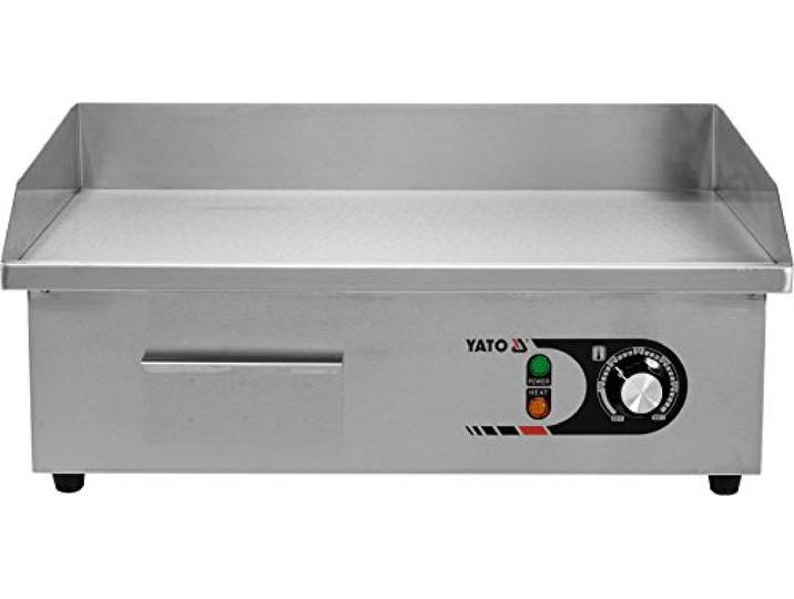 YATO Profi Gastro elektrische Grillplatte 55x35 cm glatt 3000 Watt Griddle Platte Bräter Grill Indutrie Imbiss