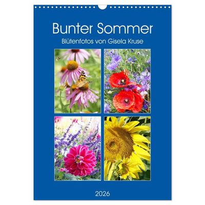 Bunter Sommer (Wandkalender 2026 DIN A3 hoch), CALVENDO Monatskalender