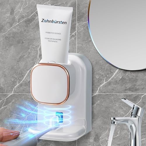 BORDEAG Automatische Tandpastadispenser met Sensor en Tandenborstelhouder - Wit