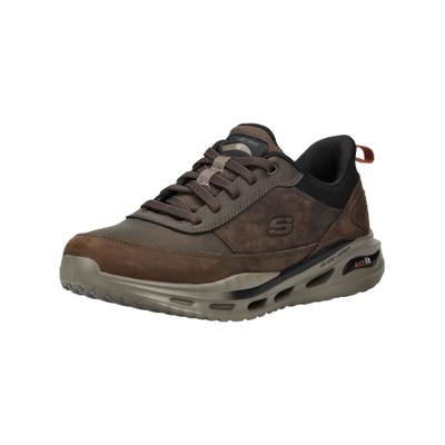 Sneaker SKECHERS "Skechers Sneaker Leder", Herren, Gr. 43, braun (chocolate), Leder, Schuhe Sneaker