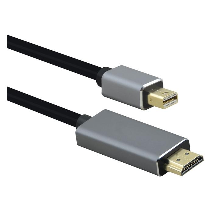 Helos Anschlusskabel, mini DisplayPort St./HDMI St., PREMIUM 4K, 3,0m, schwarz mini DisplayPort Stecker/HD (3 m) (288487)