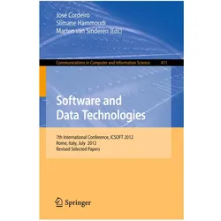 Software and Data Technologies, Fachbücher von José Cordeiro, Marten van Sinderen, Slimane Hammoudi