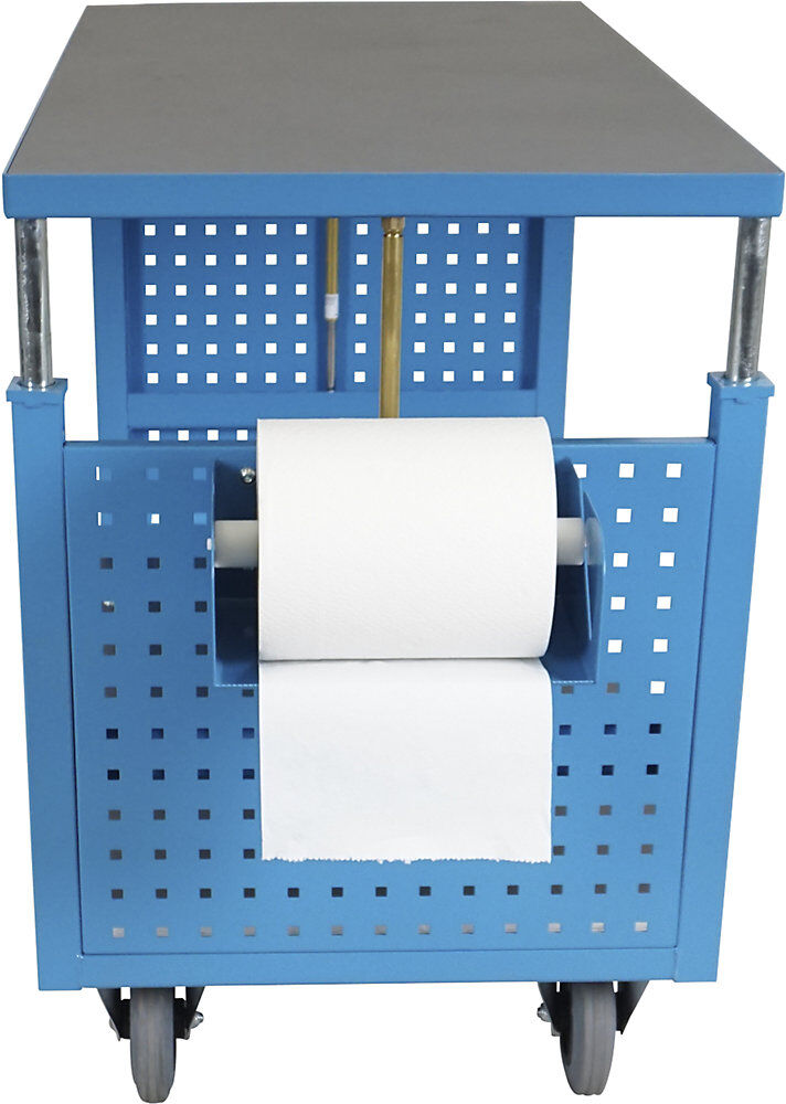 kaiserkraft Papierrollenhalter, für Lochwand, Papierrollenbreite bis 270 mm, blau