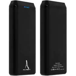 Akashi ALTPB20COMPBL 2x USB-Ports + Micro-USB Anschluss (20000 mAh), Powerbank, Schwarz