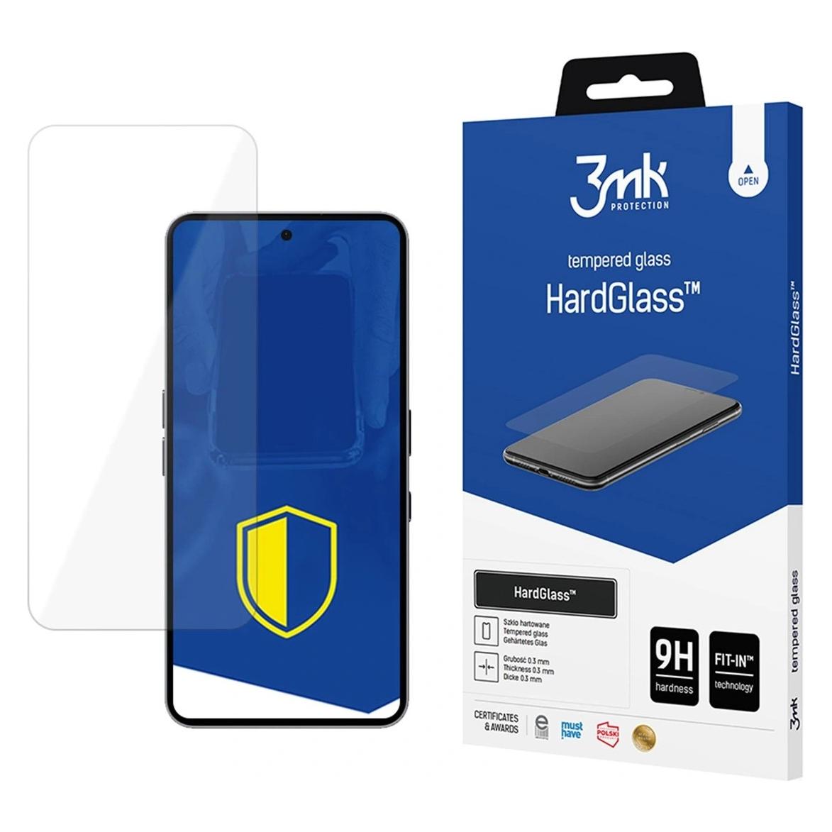 3MK tvrzené sklo HardGlass pro Nothing Phone (3a) Pro (1 Stk., Nothing Phone (3a) Pro) (5903108734837)