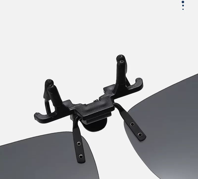 INF Große weiße Mercury Clip-on-Sonnenbrille für Brillen Schwarz
