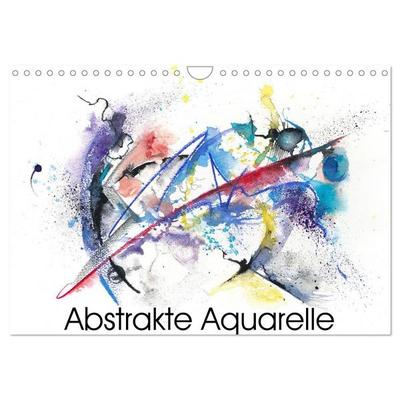 Abstrakte Aquarelle (Wandkalender 2026 DIN A4 quer), CALVENDO Monatskalender
