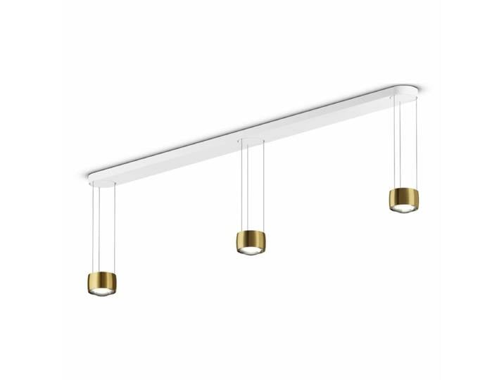 Occhio Pendelleuchte Sento sospeso tre up, modernes Design, für Esstische - Bronze - Sento E - 3000 - variable - ohne Occhio Air 3-flammig, High-Color-LED, Gestensteuerung, stufenlos dimmbar, Up-/Downlight Design, Minimalistisch, Modern Gestensteuerung, integrierter Dimmer, mit App steuerbar, Occhio Air, Occhio Up/Down Fading