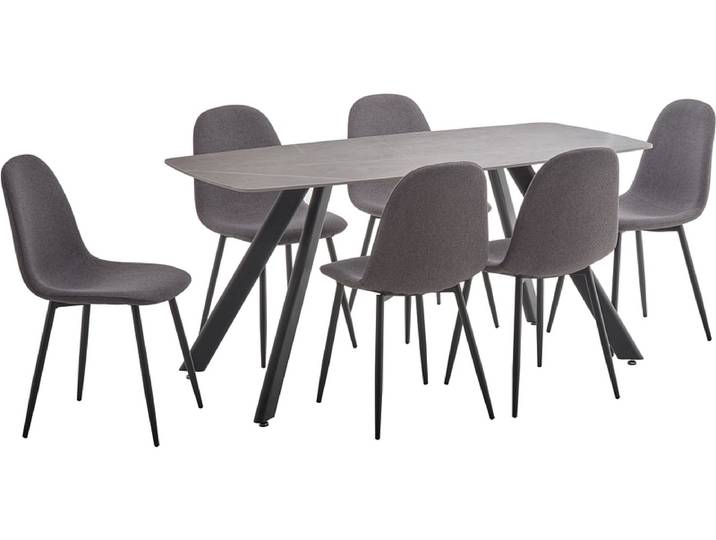 Set Tisch und 6 Stühle FRIENDS
