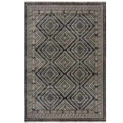 Teppich Kurzflor KELVIN Orient Rauten Polypropylen 160x234 cm Blau klassisch orientalisch traditionell Designerteppich | Kadima Design