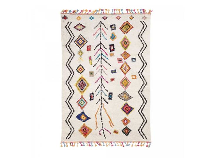 Tapis berbère motif ethnique, idéal pour chambre, multicolore 80x150