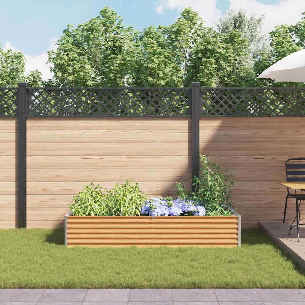 vidaXL Jardinière surélevée Marron Clair 195 x 100 x 36 cm