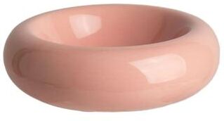Uplift Essentials Premium Donut Ceramic Cat Food & Snack Bowl pink