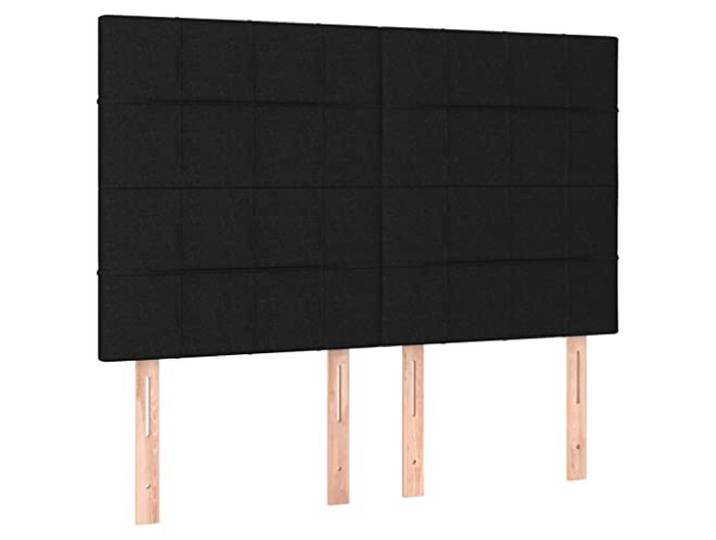vidaXL Kopfteil Schwarz 144x5x118/128 cm Stoff