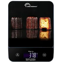 Little Balance Küchenwaage – – 8845 – Happy Genius 10 – USB – Batterielos – Geriffelt, Küchenwaage