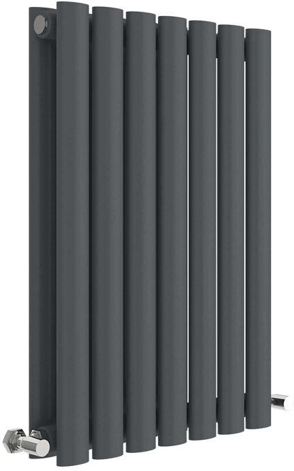 Nuie Revive Vertical Designer Radiator Grey 60cm H x 41.2cm W x 7.8cm D