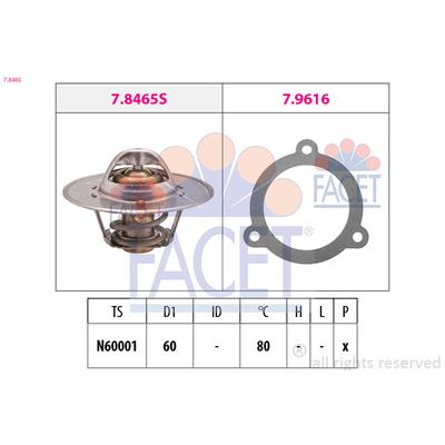 FACET Thermostat, Kühlmittel 78465 für Skoda