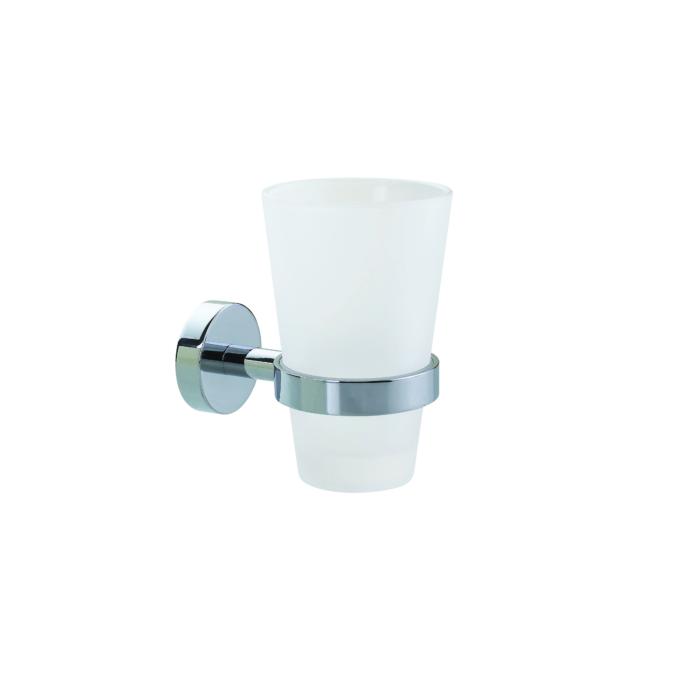 nwb Glashalter Pro 020 P02145 chrom, Glas satiniert, mit Befestigungstechnik