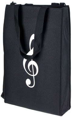 agifty Orchestra Stand Bag Noir avec motif clé de Sol blanche