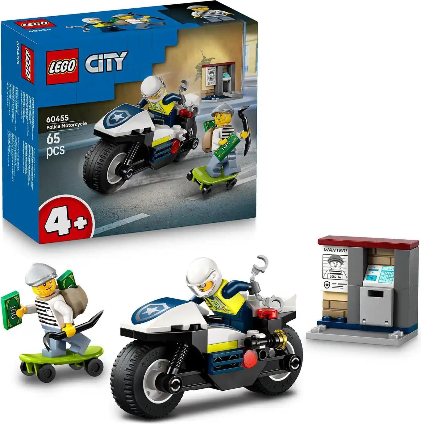 LEGO City 60455 Achtervolging met politie-motor