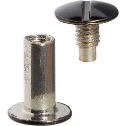 100 Buchschrauben, schwarz lackiert 15 mm, Metall