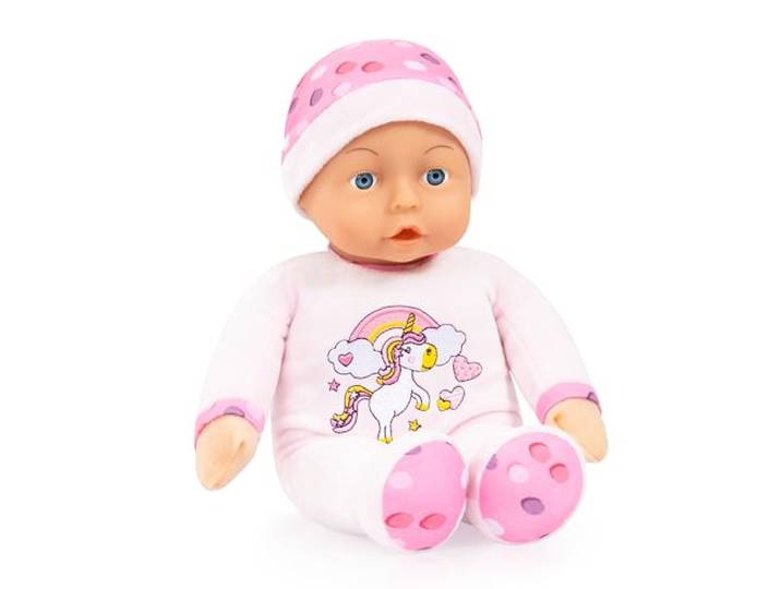 Eerste pop zacht lichaam, babypop ~ 30 cm, roze, eenhoorn