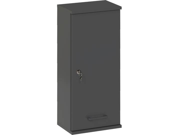 Medizinschrank SCHILDMEYER Galeno, mit 3 verschiedenen Aufklebern, Breite 30 cm, Made in Germany , grau (anthrazit), B:30,3cm H:70,8cm T:30,3cm, Holzwerkstoff, Schränke, Medizinschrank, Auswahl aus 3 verschiedenen Aufklebern zum Anbringen, Made in Germany