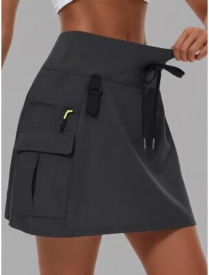 LightInthebox Women's Tennis Golf Skirts Elegant Mini High Waist Skirts Inelastic Black khaki Summer