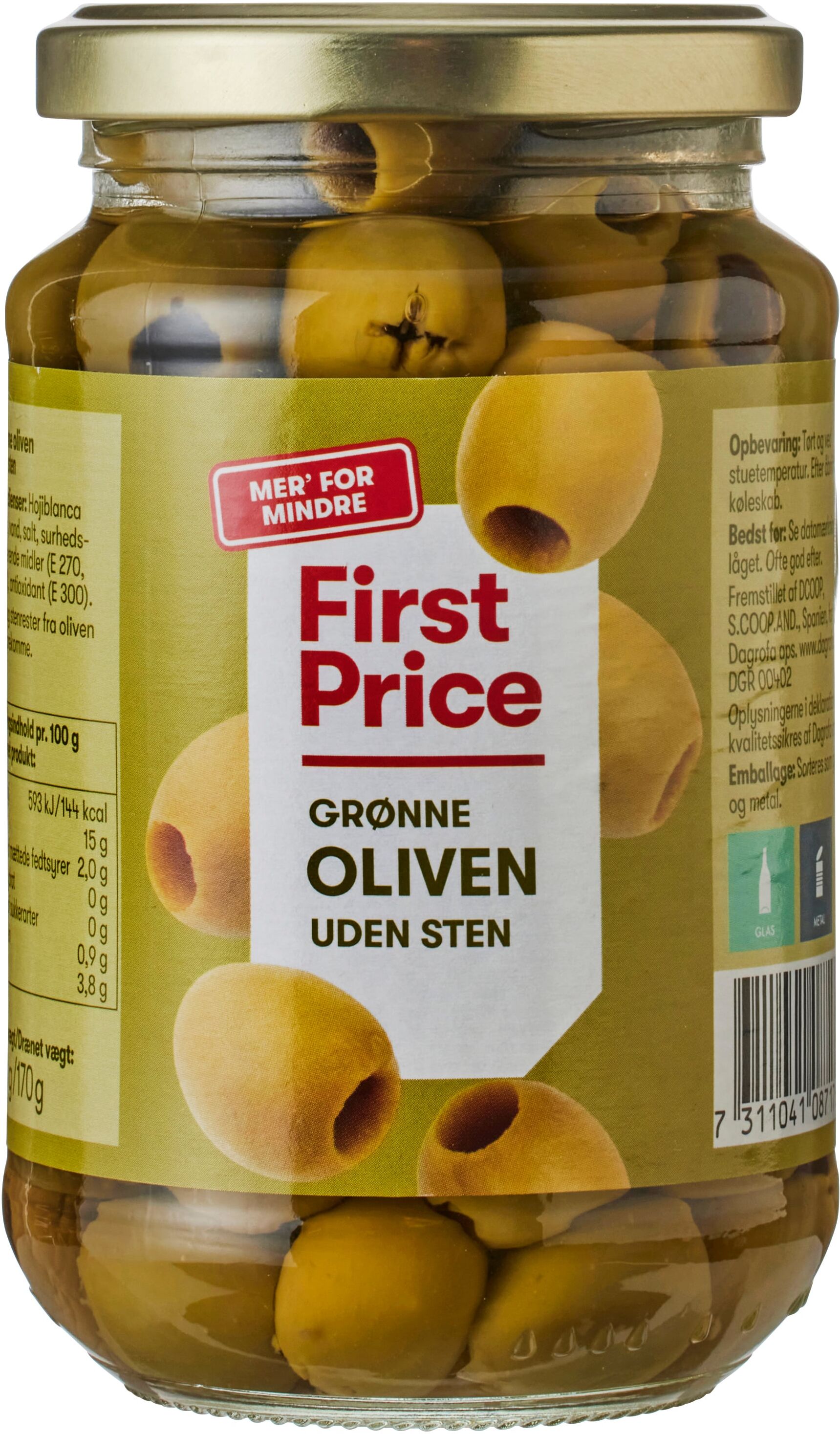 First Price Grüne Oliven ohne Stein 350 g - 350 g